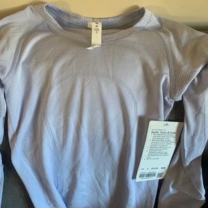 lululemon swiftly long sleeve crew serene blue